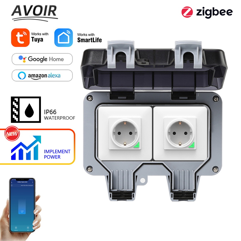 Outdoor Power Rack - Avoir Tuya Zigbee Electrical Sockets IP66