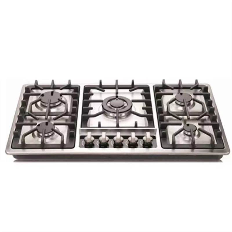 Outdoor Kitchen Power - Commercial Five-burner Gas Cooker Stainless Steel