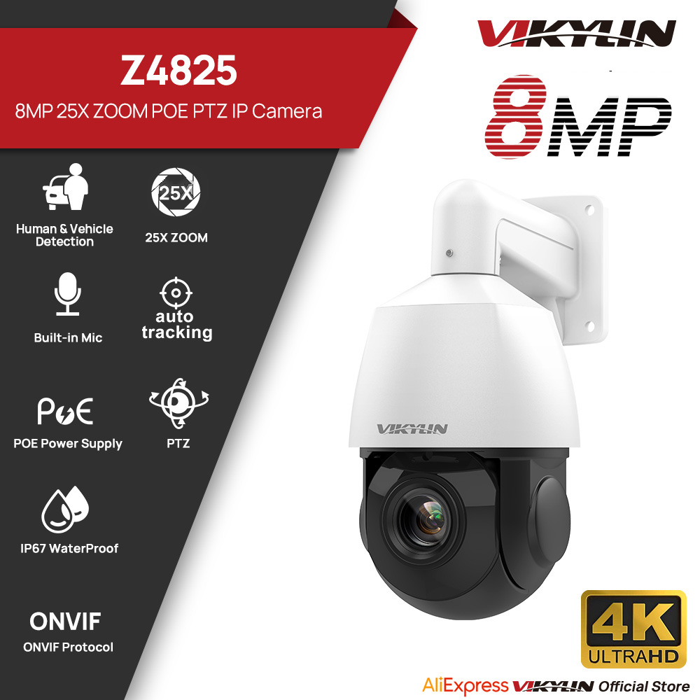 Vikylin 4K 8MP PTZ 25X Zoom 10 - Outdoor Power G Motion 评论和价格