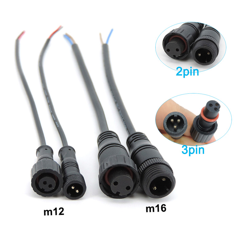 M12 M16 2 3 Pin Core Wire DC M - Outdoor Power Jack 评论和价格