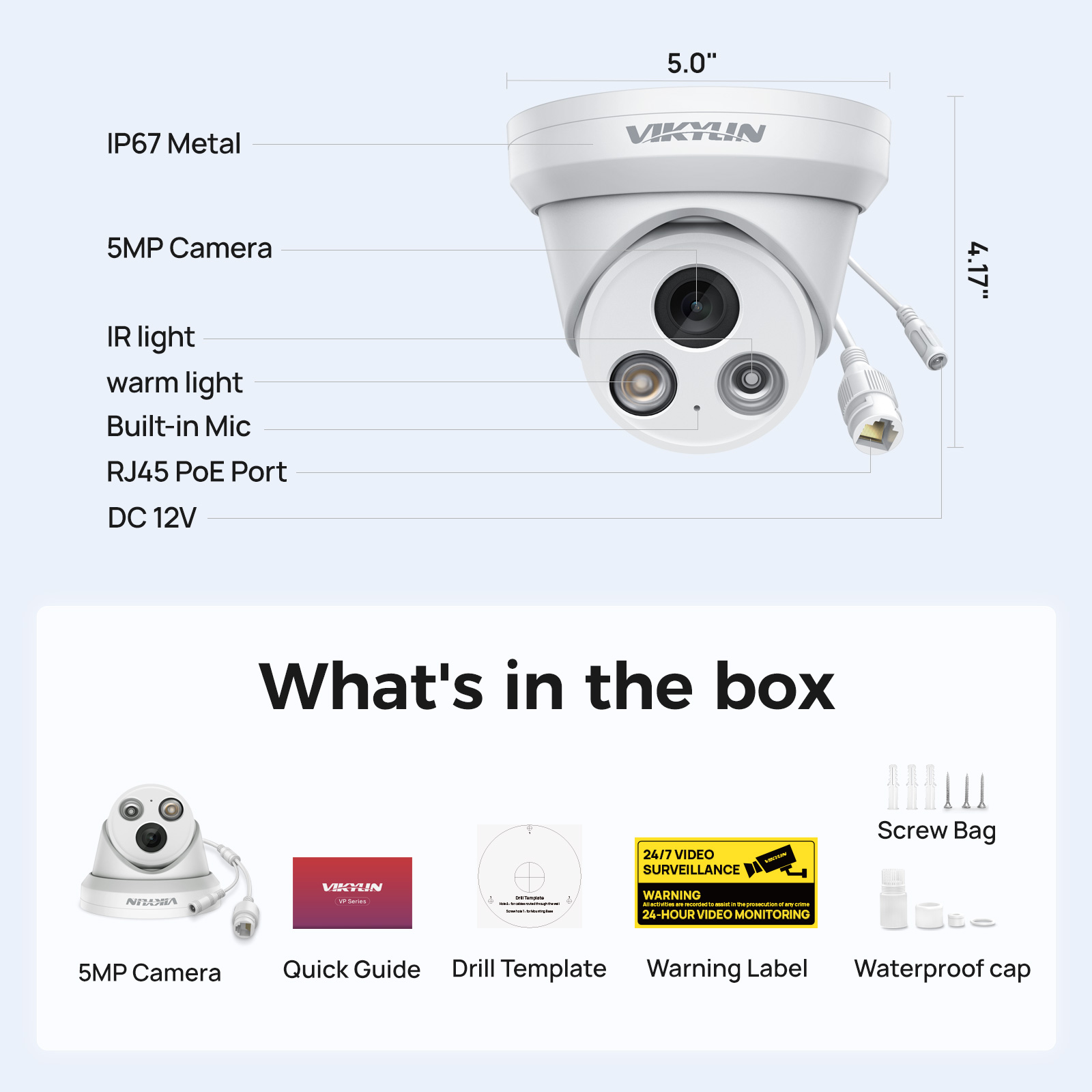 VIKYLIN 5MP Smart Dual Light I - Outdoor Power G Motion 评论和价格