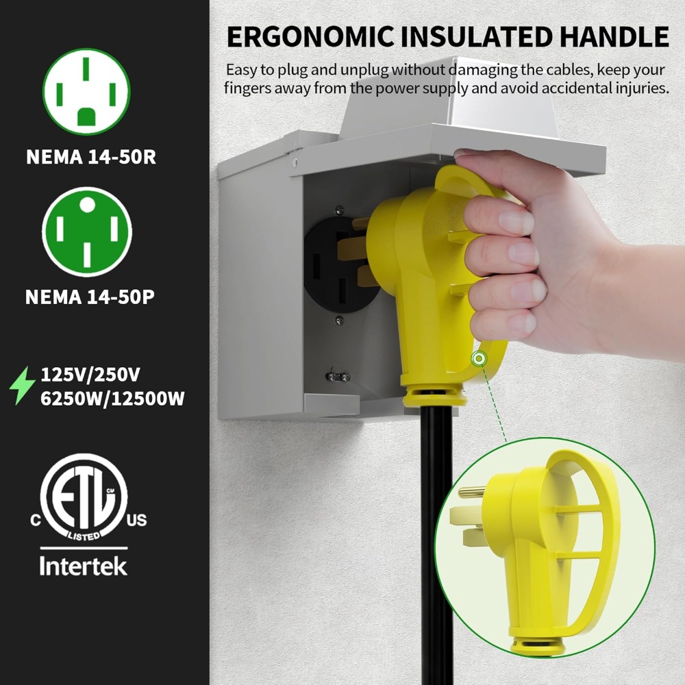 US Shipping Hot New 25FT 50 Am - Outdoor Power Extension Cord 评论和价格