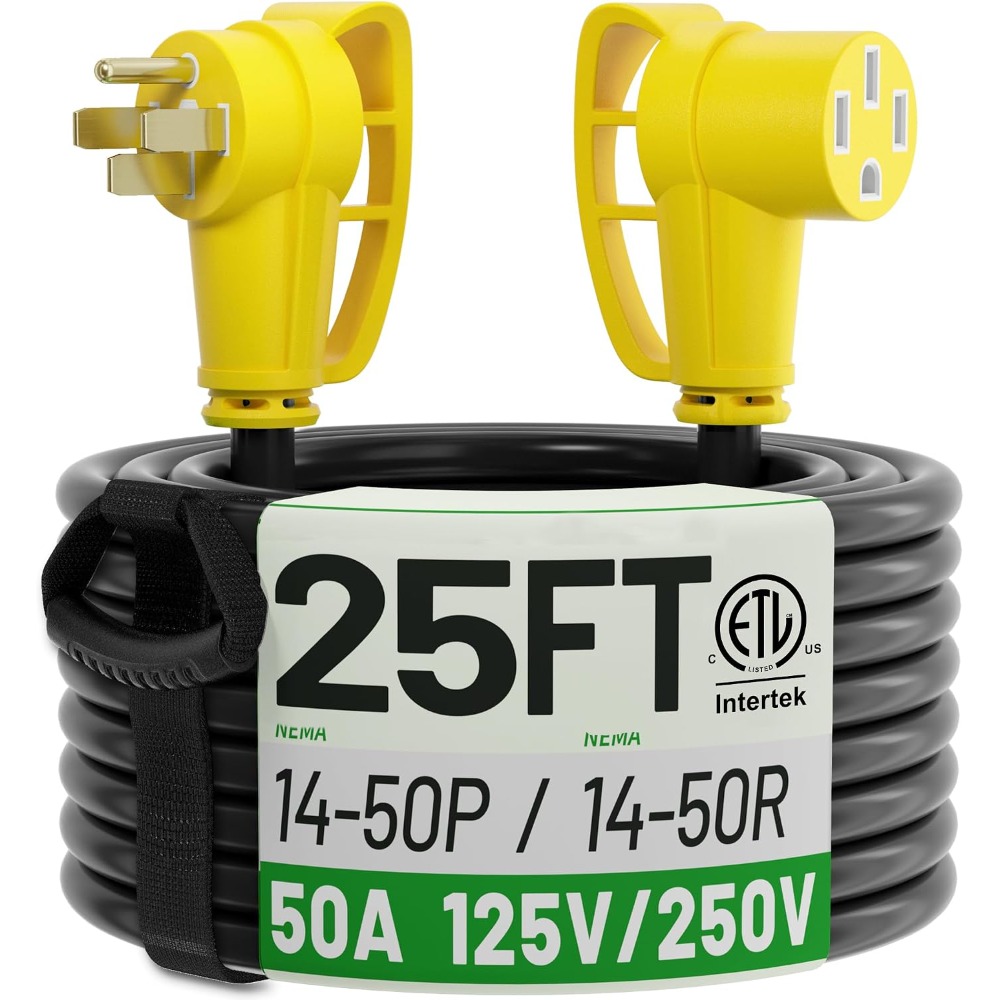 US Shipping Hot New 25FT 50 Am - Outdoor Power Extension Cord 评论和价格