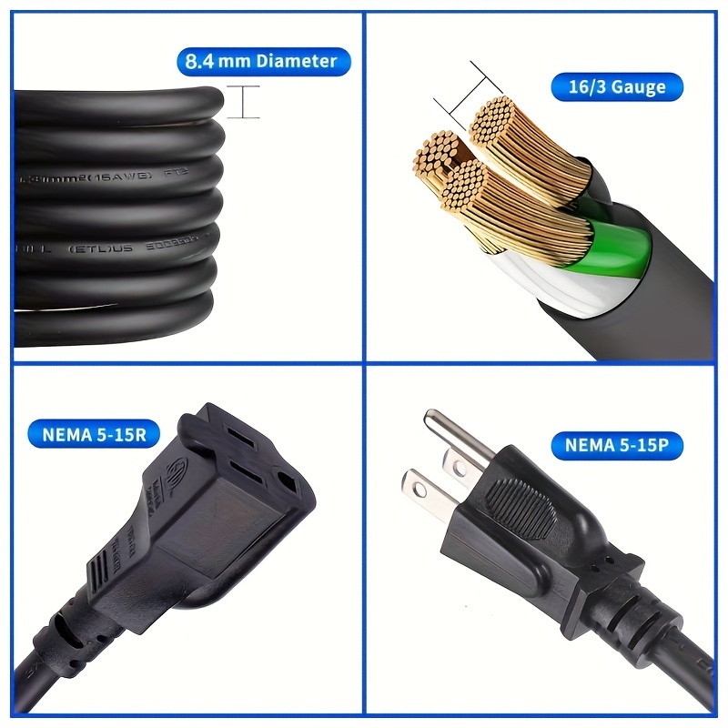 U.S. Standard Outdoor Extensio - Outdoor Power Extension Cord 评论和价格