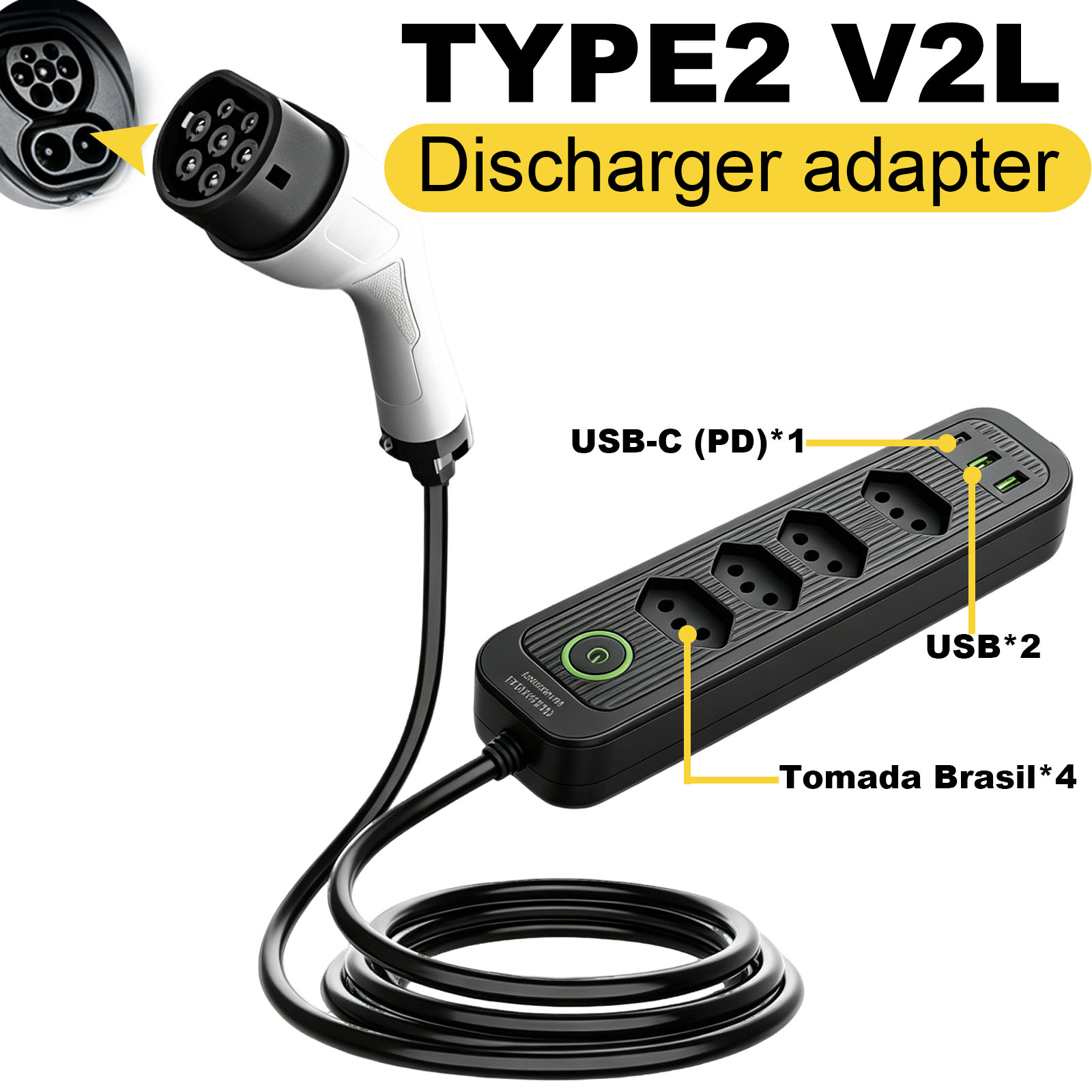 Type2 V2L Discharge Adapter 16 - Outdoor Power Rack 评论和价格