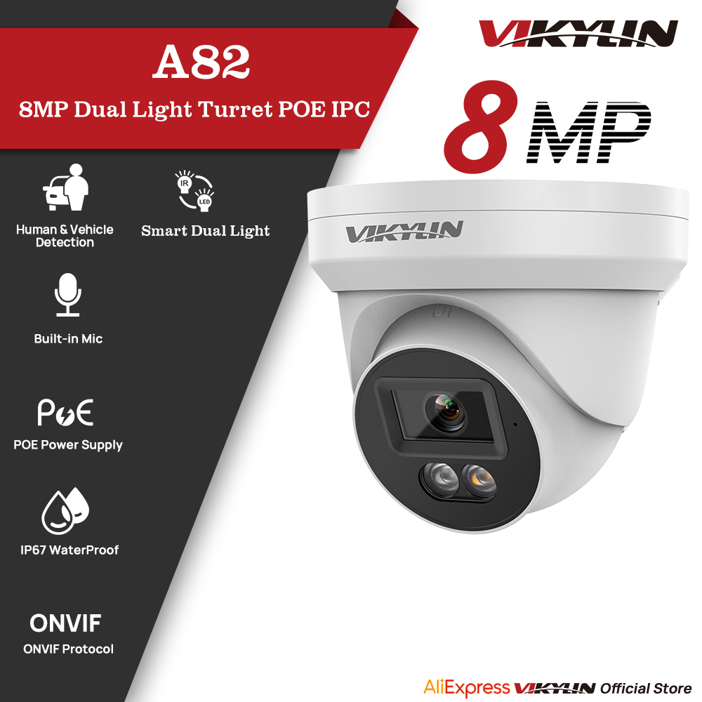 VIKYLIN 8MP IP Security Camera - Outdoor Power G Motion 评论和价格