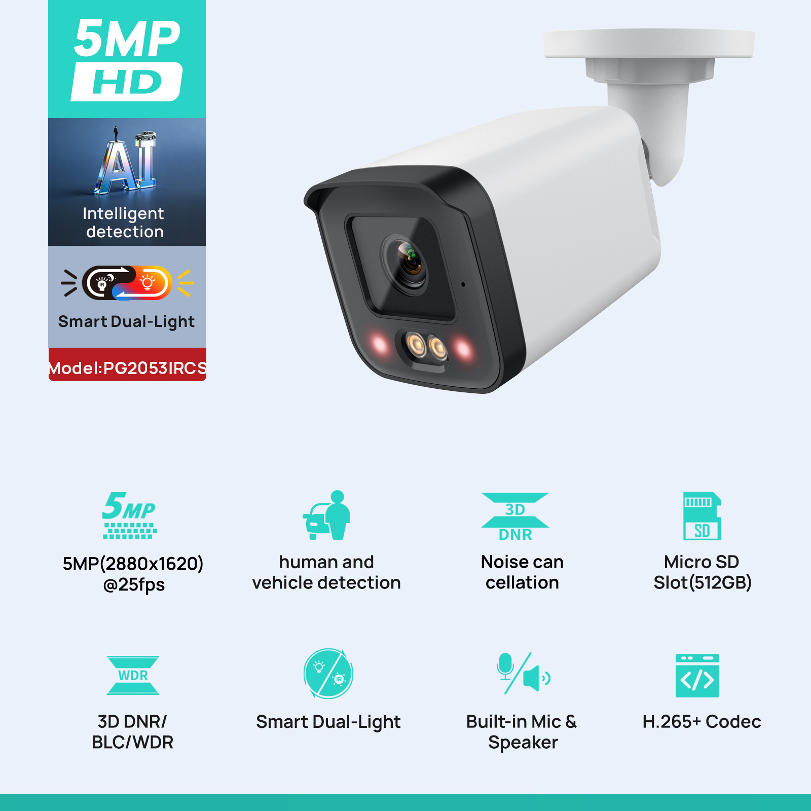 VIKYLIN IP Security Camera 5MP - Outdoor Power G Motion 评论和价格