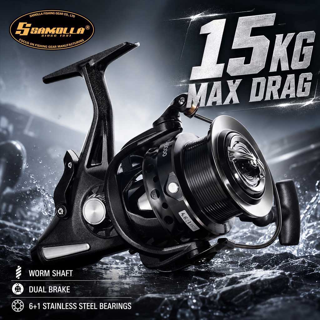 SAMOLLA Dual Brake Spinning Re - Outdoor Power Reel 评论和价格