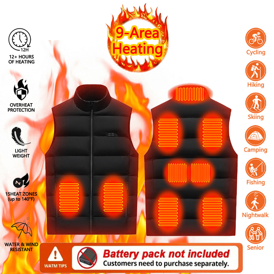 9 Area Heating Vest Men Women  - Outdoor Powersports 评论和价格