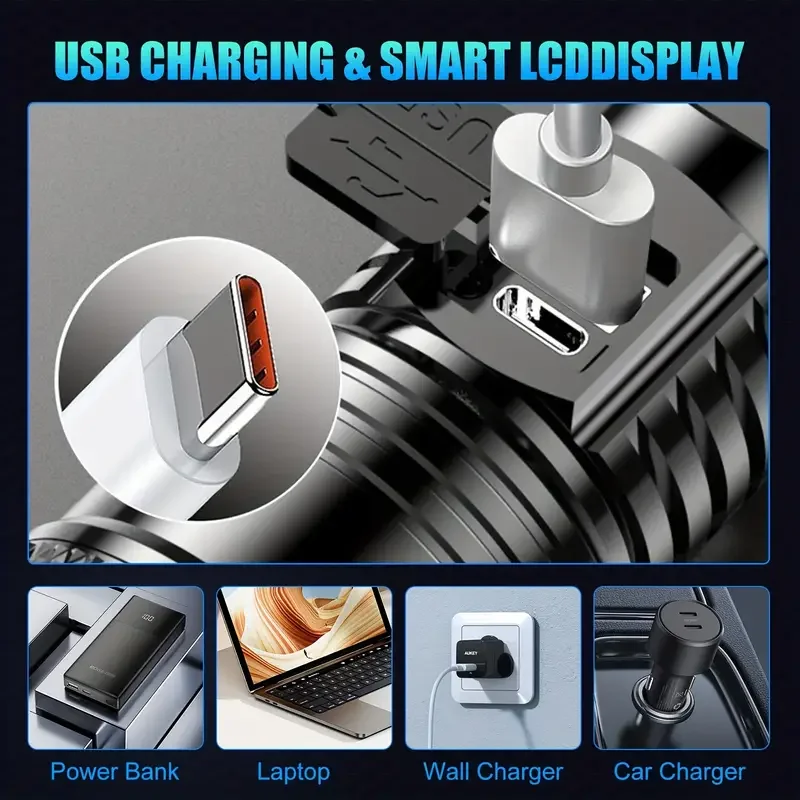Tactical LED Flashlight 2000LM - Outdoor Power Equipment 评论和价格