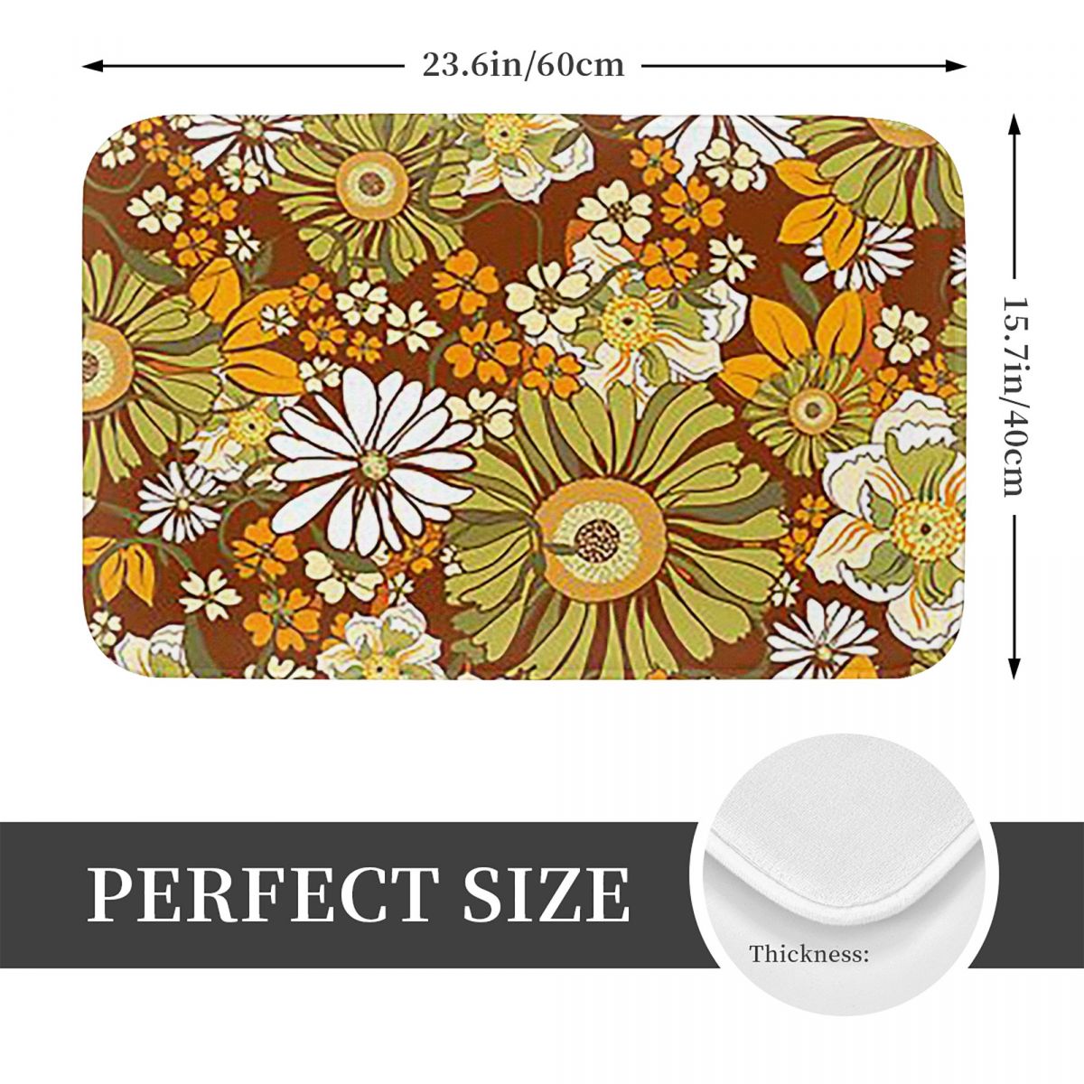 70s Flower Power Pattern Boho  - Outdoor Kitchen Power 评论和价格